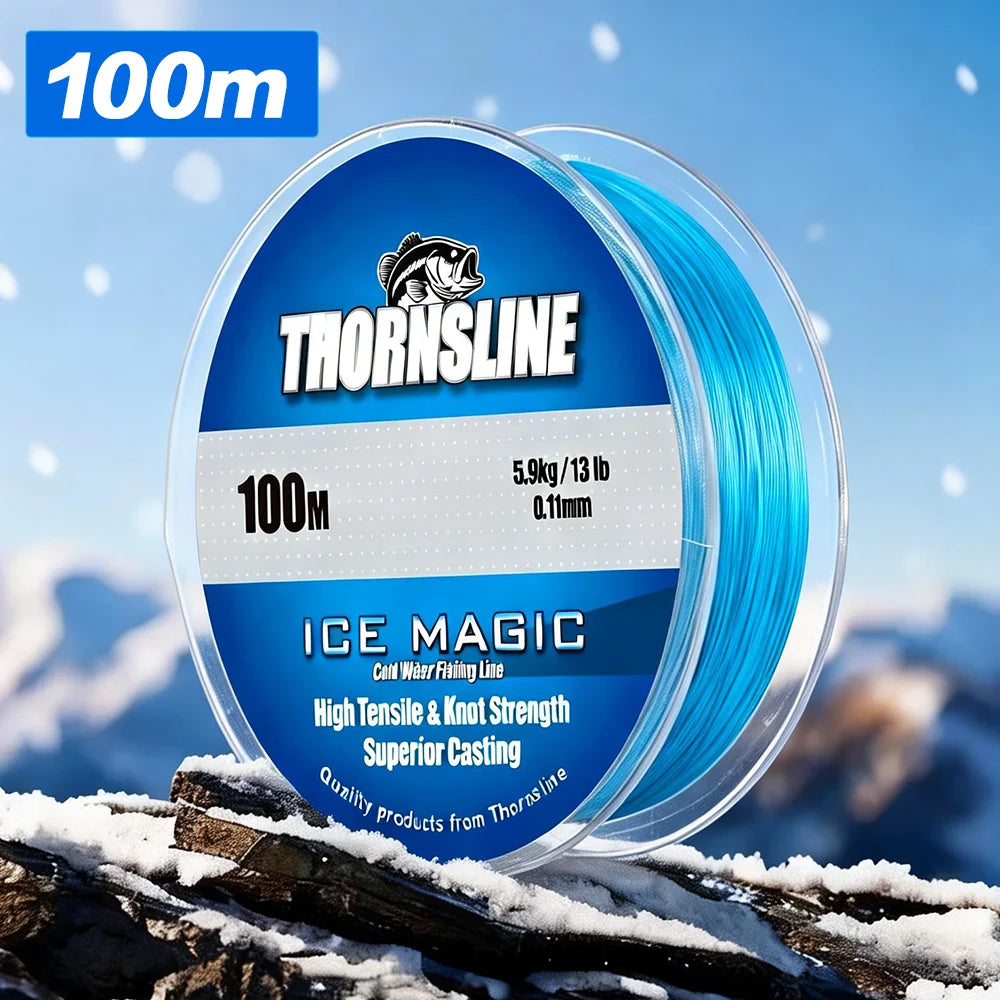 Extreme Thin Micro 4 Strand Braided Ice Fishing Line 100m Ultra Smooth Multifilament for Saltwater Freshwater Fishing Line