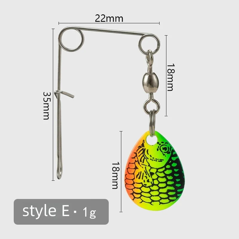 New 1-5PCS Spinner Fishing Lure Bait Spoon Swisher Buzzbait Bass Wire Baits Popper Vib Spinnerbait Lure DIY Fishing Accessories