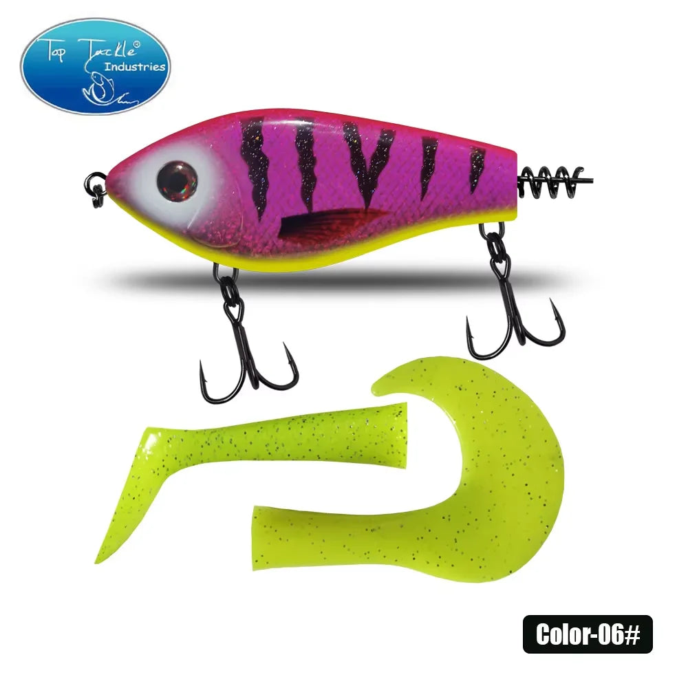 toptackle pike fishinglure hardbait 100mm75g Jerk Baits Slow Sinking Fishing Lure pike Pesca Bass Musky jerk baits Qulity Hooks