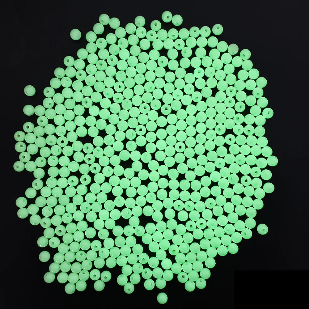100pcs Fishing Glow Beads Luminous Polystyrene for Trout Salmon Carp Fishing Tackle Lure Making Glow in The Dark 5 Sizes Tool