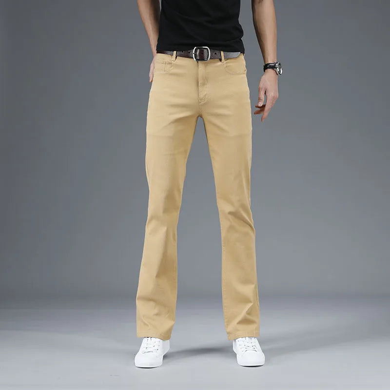 Jeans Men Men's Big Flared Jeans Boot Cut Leg Flared Loose Fit Male Designer Classic Casual Jeans Jeans For Men