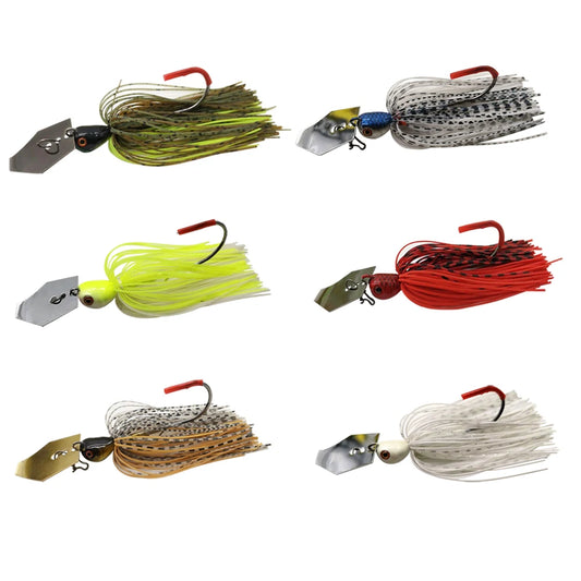 wholesale 10pcs 14G/18G fishing lure Chatter bait spinner bait  Blade Jig Dancer Buzzbait wobbler chatterbait for bass pike fish