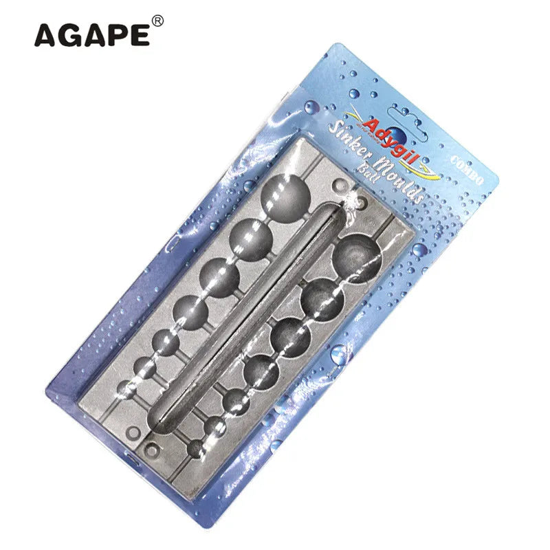 Agape DIY Fishing Ball Sinker Mould ADBASM/Large Combo Ball Sinker 7g 14g 28g 56g 84g 112g 168g 7 Cavities