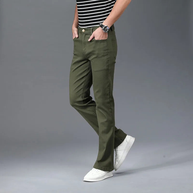 Jeans Men Men's Big Flared Jeans Boot Cut Leg Flared Loose Fit Male Designer Classic Casual Jeans Jeans For Men