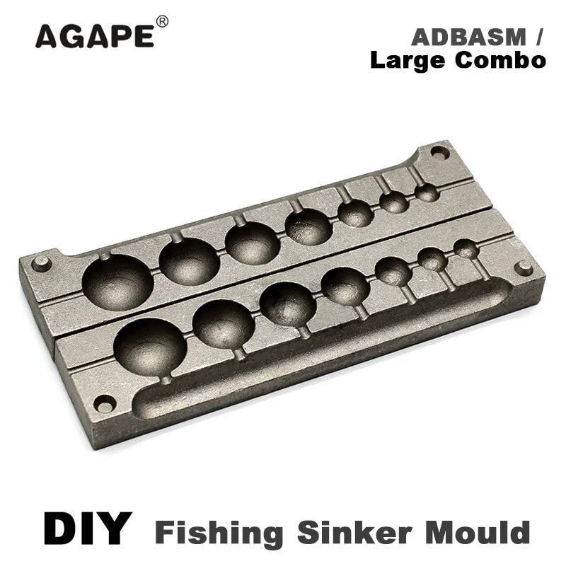 Agape DIY Fishing Ball Sinker Mould ADBASM/Large Combo Ball Sinker 7g 14g 28g 56g 84g 112g 168g 7 Cavities