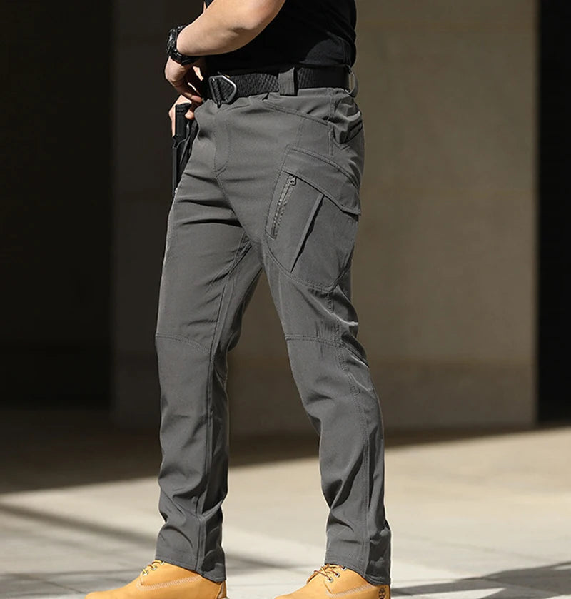 Men Elastic Military Spring Autumn Tactical Pants Camping Hiking Trekking Climbing Sharkskin Cargo Trousers Quick Dry Sports