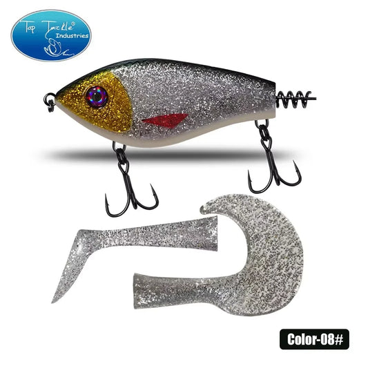 toptackle pike fishinglure hardbait 100mm75g  Jerk Baits Slow Sinking Fishing Lure pike Pesca Bass Musky jerk baits Qulity Hooks