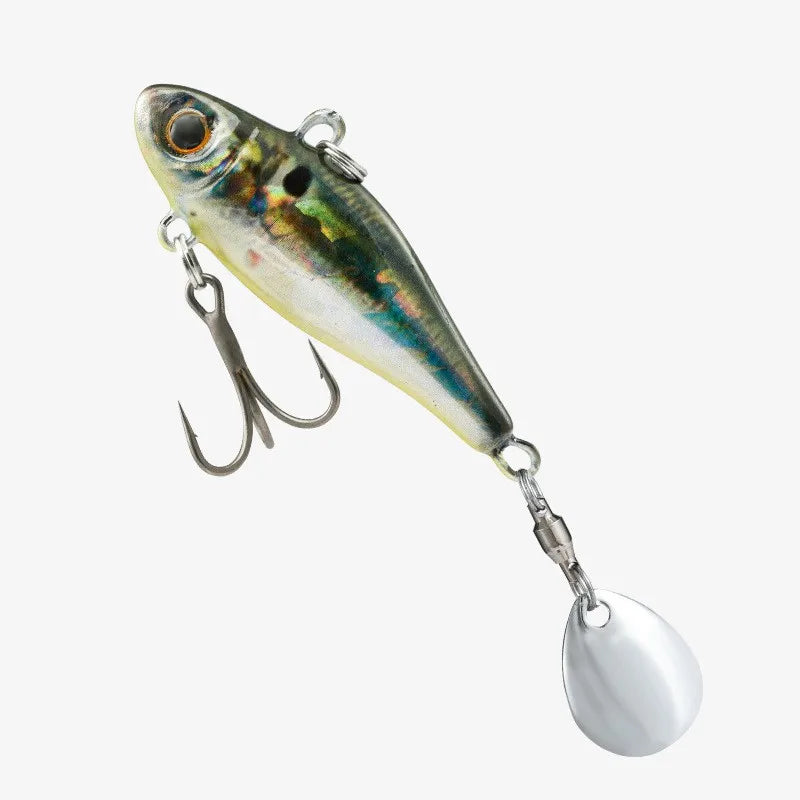 LUSHAZER Metal Hard Baits sinking 28g Fishing bait  for Bass Pike Perch Rotating Spoon Wobbler Artificial Bait
