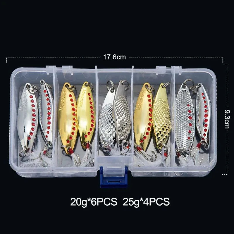Metal Spinner Spoon trout Fishing Lure Vib Leech Lures 5g 7g 10g 15g 20g Artificial Bait Fishing Tackle for Bass Pike Perch