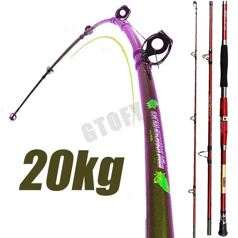 Telescopic Portable Fishing Rod Spinning Ultralight Hard Carbon Fishing Rod 1.8 M 2.1 M 2.4 M Red Three-section New Fishing Pole