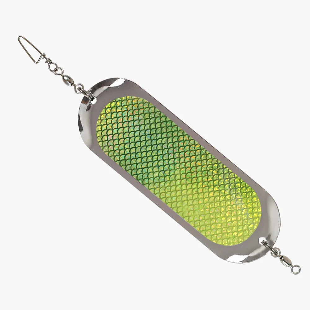 LUSHAZER Fishing Trolling Flasher Durable Fishing Lure 185mm27g for Freshwater Seawater Rust-Resistant Diving Flash Board Bait