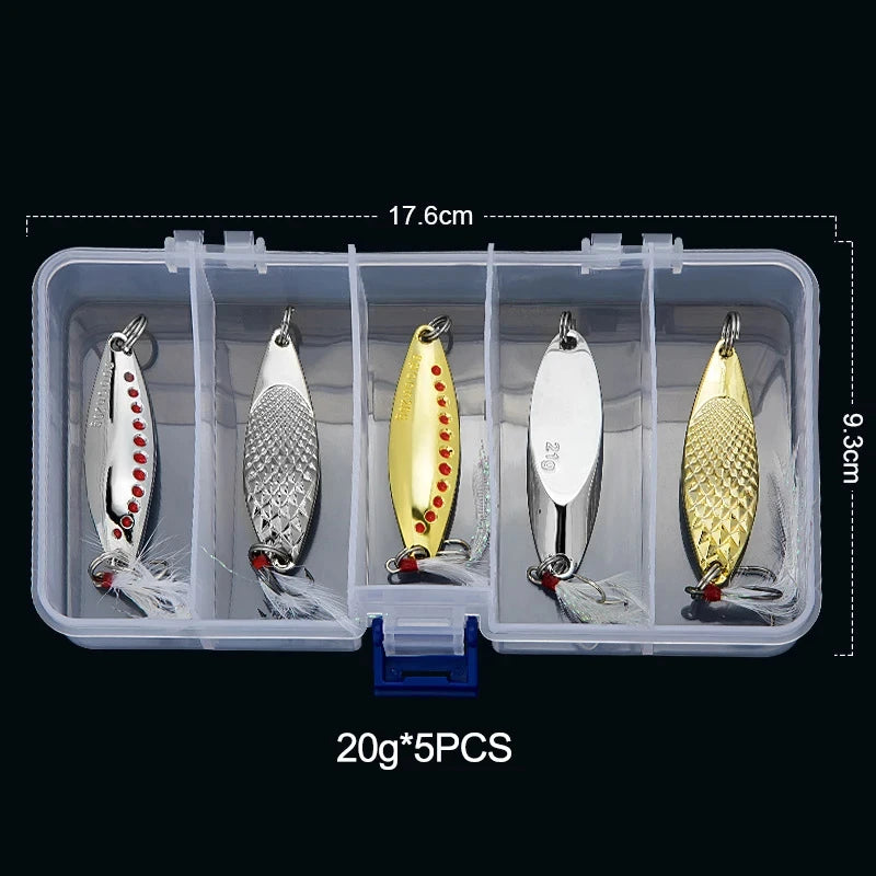 Metal Spinner Spoon trout Fishing Lure Vib Leech Lures 5g 7g 10g 15g 20g Artificial Bait Fishing Tackle for Bass Pike Perch
