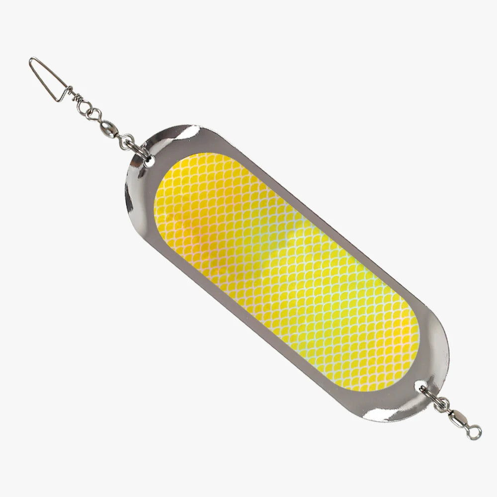 LUSHAZER Fishing Trolling Flasher Durable Fishing Lure 185mm27g for Freshwater Seawater Rust-Resistant Diving Flash Board Bait