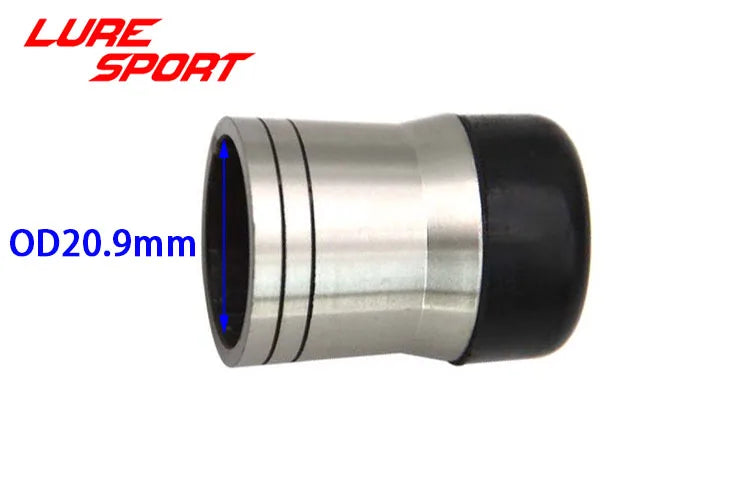 LureSport 4pcs Aluminum Flat Rubber Butt Cap 35mmFishing Rod Building Component Pole Repair DIY Accessory