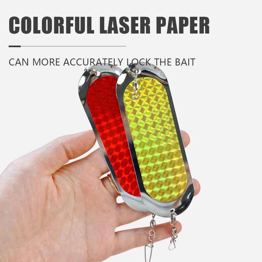 LUSHAZER Fishing Trolling Flasher Durable Fishing Lure 185mm27g for Freshwater Seawater Rust-Resistant Diving Flash Board Bait