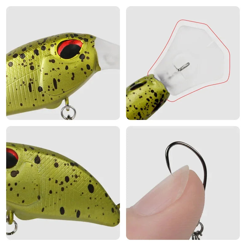 Mini Crank 30mm2.8g Slow Sinking Crankbait Artificial Bait Wobblers Hard Baits for Trout Pike Perch Fishing Lures