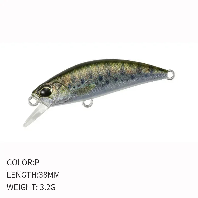 ALASICKAHot 38mm 3.2g Mini Sinking Minnow Fishing Lures Jerkbaits Peche Artificial Bait Wobbler Lure for Trout Bass Carp Fishing