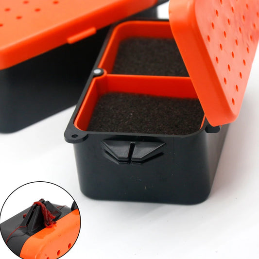 Fishing Tackle Box Breathable Earthworm Storage Case Bait Container Box Double-Layer Carp Fishing Tackle Box Fishing Accessories