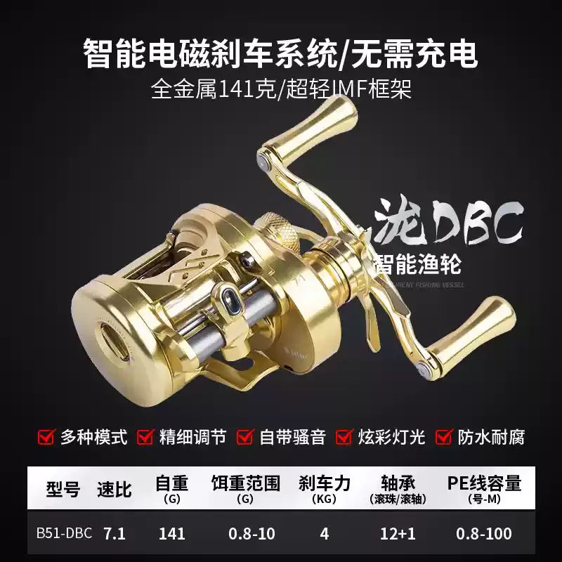 Lz Dc B51-Mc/Dbc-01/02 Fishing Reels Cnc All-Metal Magnetic Brake Universal Luya Fishing Reels