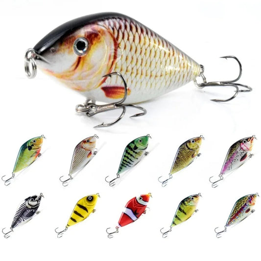 7CM 14.5G Fishing Lure Slow Sinking Slide Glide Jerkbait Wobblers Rattle Hard Artificial Baits Pike Musky Bass Tackle