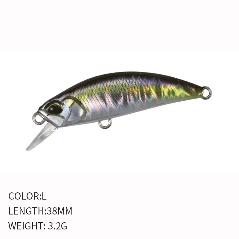 ALASICKAHot 38mm 3.2g Mini Sinking Minnow Fishing Lures Jerkbaits Peche Artificial Bait Wobbler Lure for Trout Bass Carp Fishing