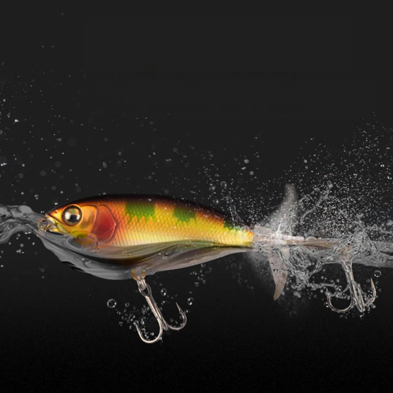 Propeller Fishing Lure 6.5cm/6g 8cm/10g Bionic Hard Bait Fishing Tackle Rotating Tail Fishing Bait Outdoor Fishing Spin Bait