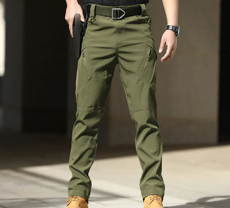 Men Elastic Military Spring Autumn Tactical Pants Camping Hiking Trekking Climbing Sharkskin Cargo Trousers Quick Dry Sports