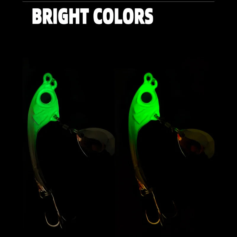 Spinner Bait 5/7/10g VIB Metal Vibration Fishing Lure Hard Bait Rotating Spoon Swinging Device With Sequin Sea Bass Fishing Rig
