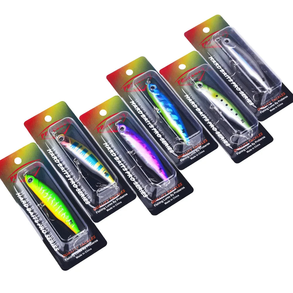 1PC Slow Sinking Pencil Fishing Lure 3.5g 5g 8g bait Noisy in the water Saltwater Sea Bass Lures Hard Bait Minnow Fishing Tackle