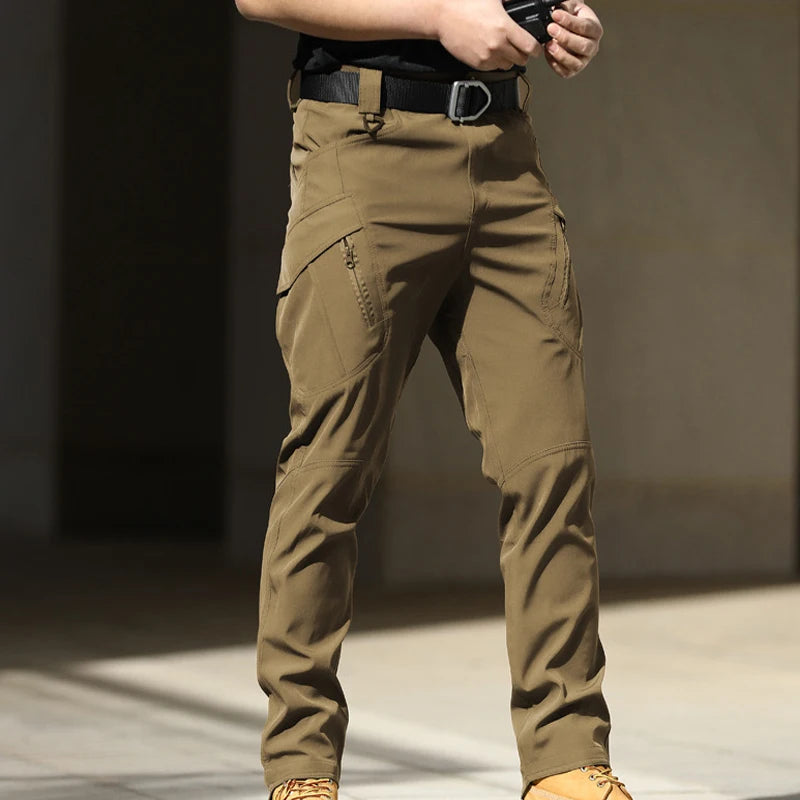 Men Elastic Military Spring Autumn Tactical Pants Camping Hiking Trekking Climbing Sharkskin Cargo Trousers Quick Dry Sports