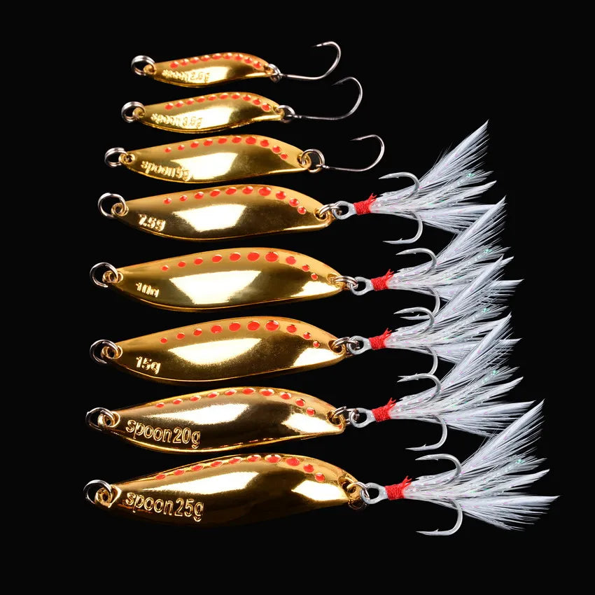 1pcs Metal Vib Leech Spinners Spoon Lures 2.5g 3.5g 5g 7g 10g 15g 20g Artificial Bait Lure Fishing Tackle for Bass Pike Perch