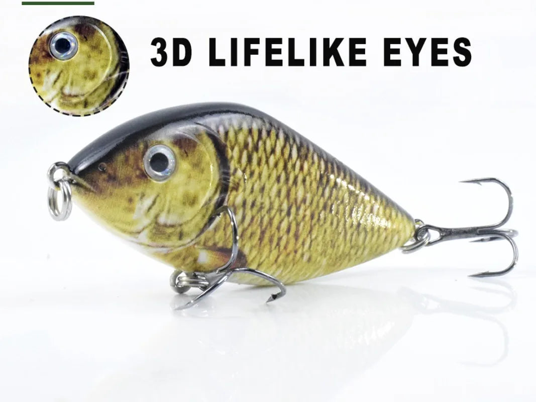 7CM 14.5G Fishing Lure Slow Sinking Slide Glide Jerkbait Wobblers Rattle Hard Artificial Baits Pike Musky Bass Tackle