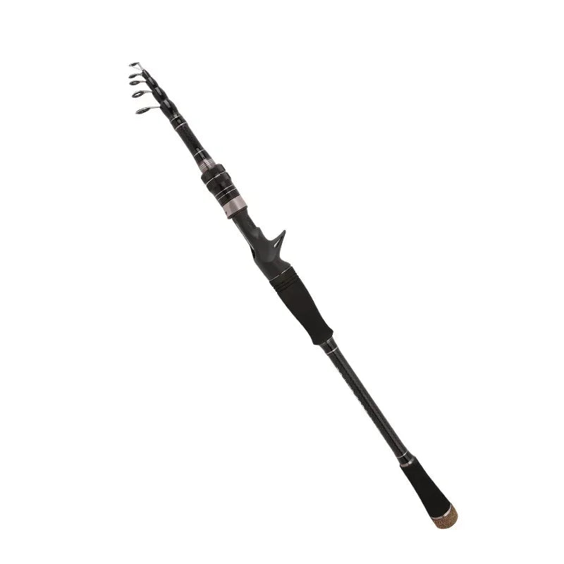1.8M-3M Baitcasting Spinning Fishing Rod Ultralight Carbon Fiber Portable Telescopic Fishing Pole for Trout Carp