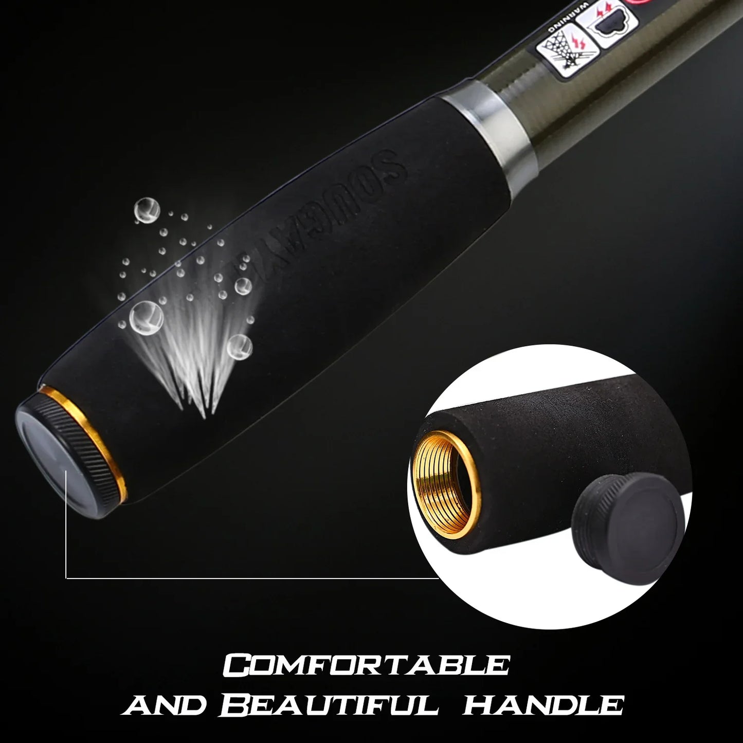 Sougayilang Telescopic Fishing Rod 1.8~3.6m Carbon Fiber Spinning Fishing Rod Max Drag 15kg Sea Poles for Beach Fishing Pesca