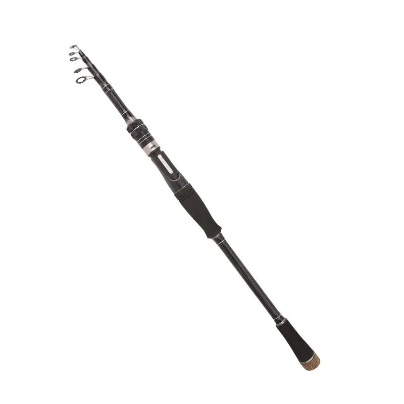 1.8M-3M Baitcasting Spinning Fishing Rod Ultralight Carbon Fiber Portable Telescopic Fishing Pole for Trout Carp