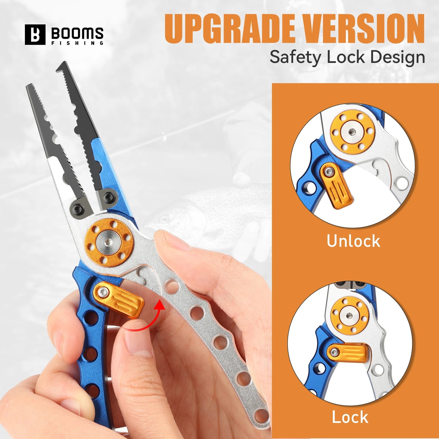 5.8in/15cm Aluminum Fishing Pliers Saltwater Tackle Kit Multitool Hook Remover Split Ring with Coiled Lanyard and Sheath