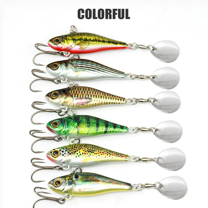 LUSHAZER Metal Hard Baits sinking 28g Fishing bait  for Bass Pike Perch Rotating Spoon Wobbler Artificial Bait