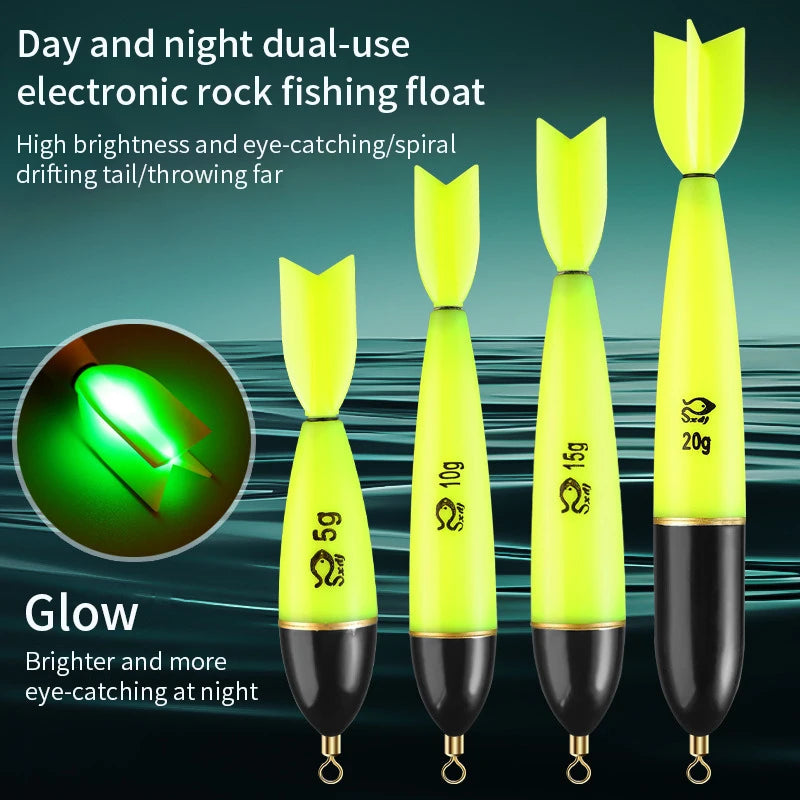 1-5pcs Fishing Floats Luminous Fishing Accessories Fishing Night Float Night Fishing Light Up Bobbers for Sea Ocean Rock Fishing
