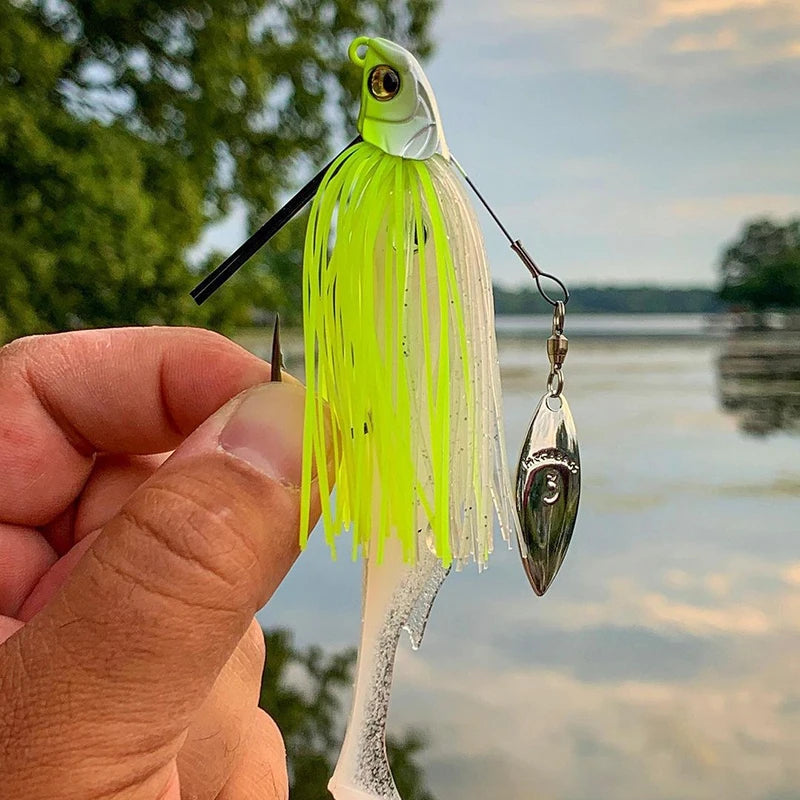 13.5G Spinner Bait Bass Jig Chatter Bait Fishing Lure Chatterbait Fishing Kit Wobblers for Bass Fishing Tackle Fishing Spoon