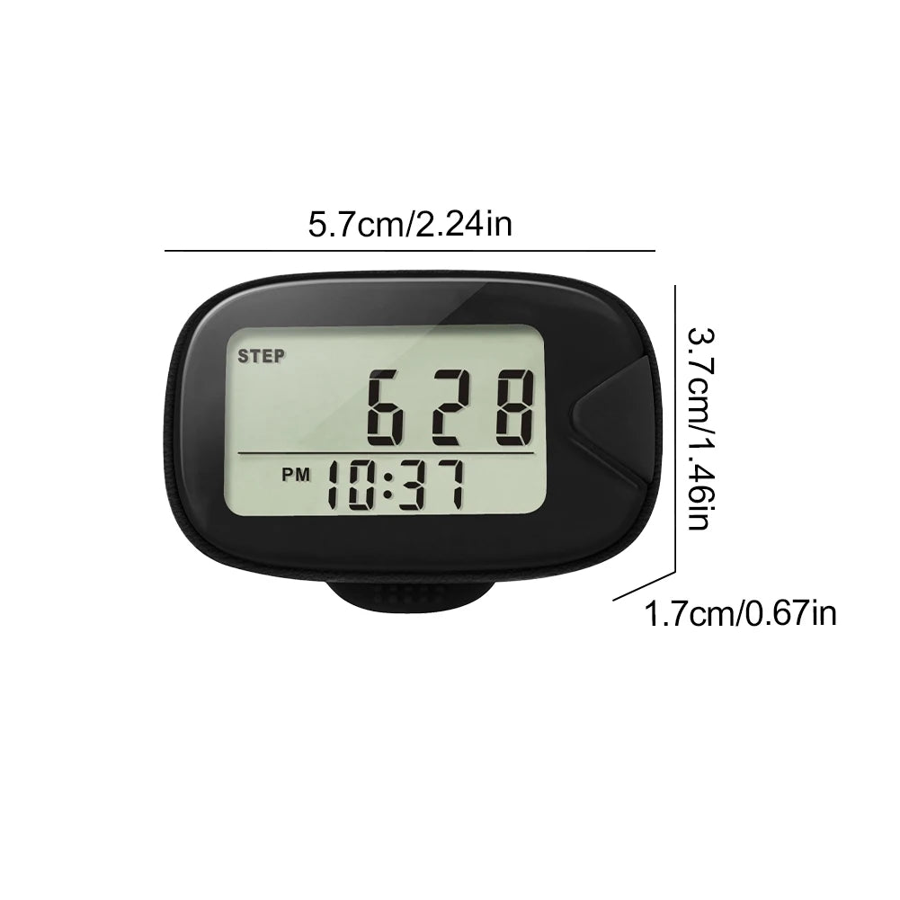 Walking Pedometer Clip On Step Counter Simple Pedometer LCD Dispaly Electronic Pedometer Multi-Function Walking Step Counter