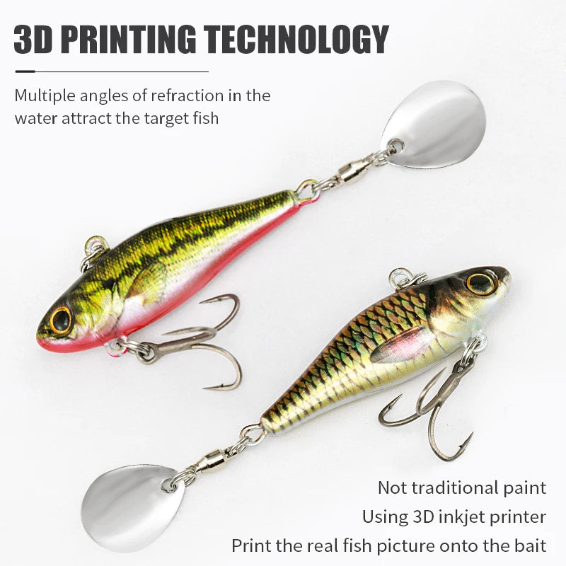 LUSHAZER Metal Hard Baits sinking 28g Fishing bait  for Bass Pike Perch Rotating Spoon Wobbler Artificial Bait