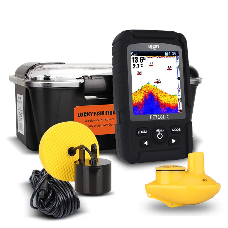 LUCKY FFCW1108-1 Wireless Sonar Fishing Alert Fish Finder Underwater Echo Sounder Fishing Detector Portable Fish Finder