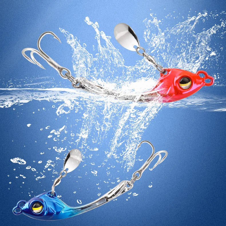 Spinner Bait 5/7/10g VIB Metal Vibration Fishing Lure Hard Bait Rotating Spoon Swinging Device With Sequin Sea Bass Fishing Rig