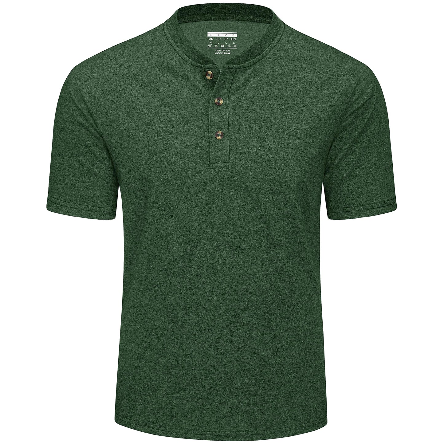 MAGCOMSEN Men's Henley T-shirt Cotton Blend Summer Short Sleeve Fashion 3 Buttons Front Placket Tee Shirt