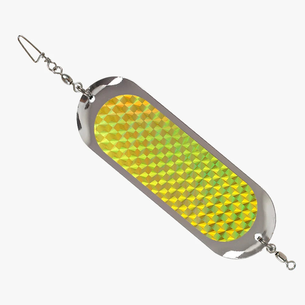 LUSHAZER Fishing Trolling Flasher Durable Fishing Lure 185mm27g for Freshwater Seawater Rust-Resistant Diving Flash Board Bait