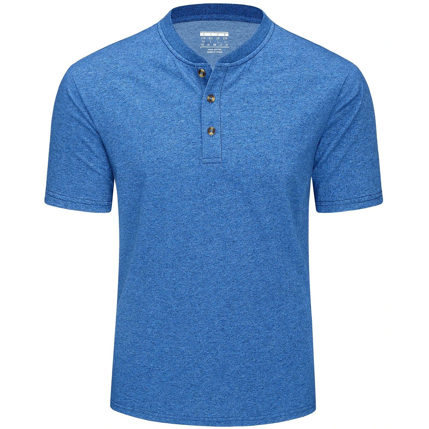 MAGCOMSEN Men's Henley T-shirt Cotton Blend Summer Short Sleeve Fashion 3 Buttons Front Placket Tee Shirt