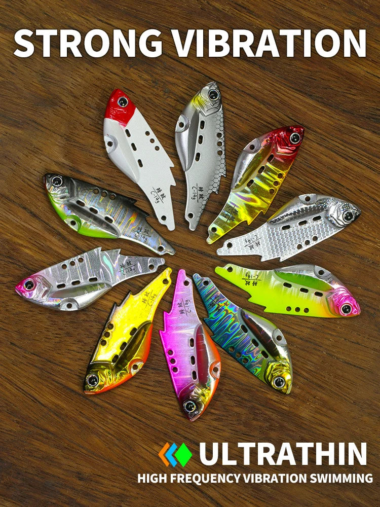 NUNATAK Metal VIB Bait 5g/7g/10g/14g High Frequency Tremor VIB Bass Lure Hard Minnow TROUT Baits Sinking Bait Glowing Sea Lure
