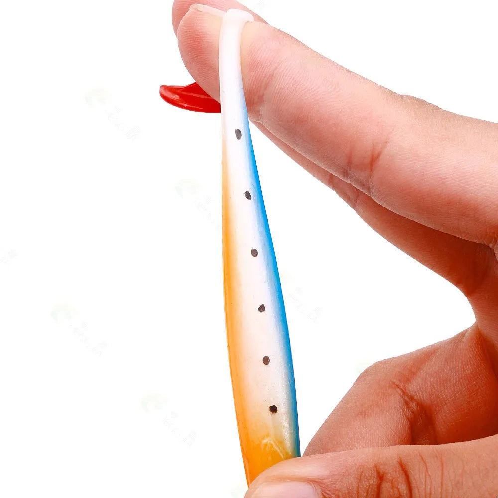 9cm 4g Soft Silicone Fishing Lure Minnow Saltwater Freshwater Worms Wobblers Artificial Bait Bass Tackle Jigs