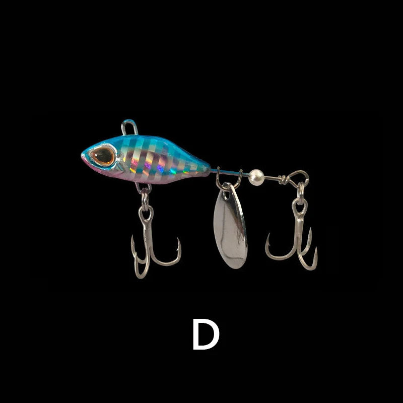Rotating Tail VIB vibration Bait Spinner Spoon Fishing Lures Jigs Tractor Fishing Hard Baits Tackle Pesca