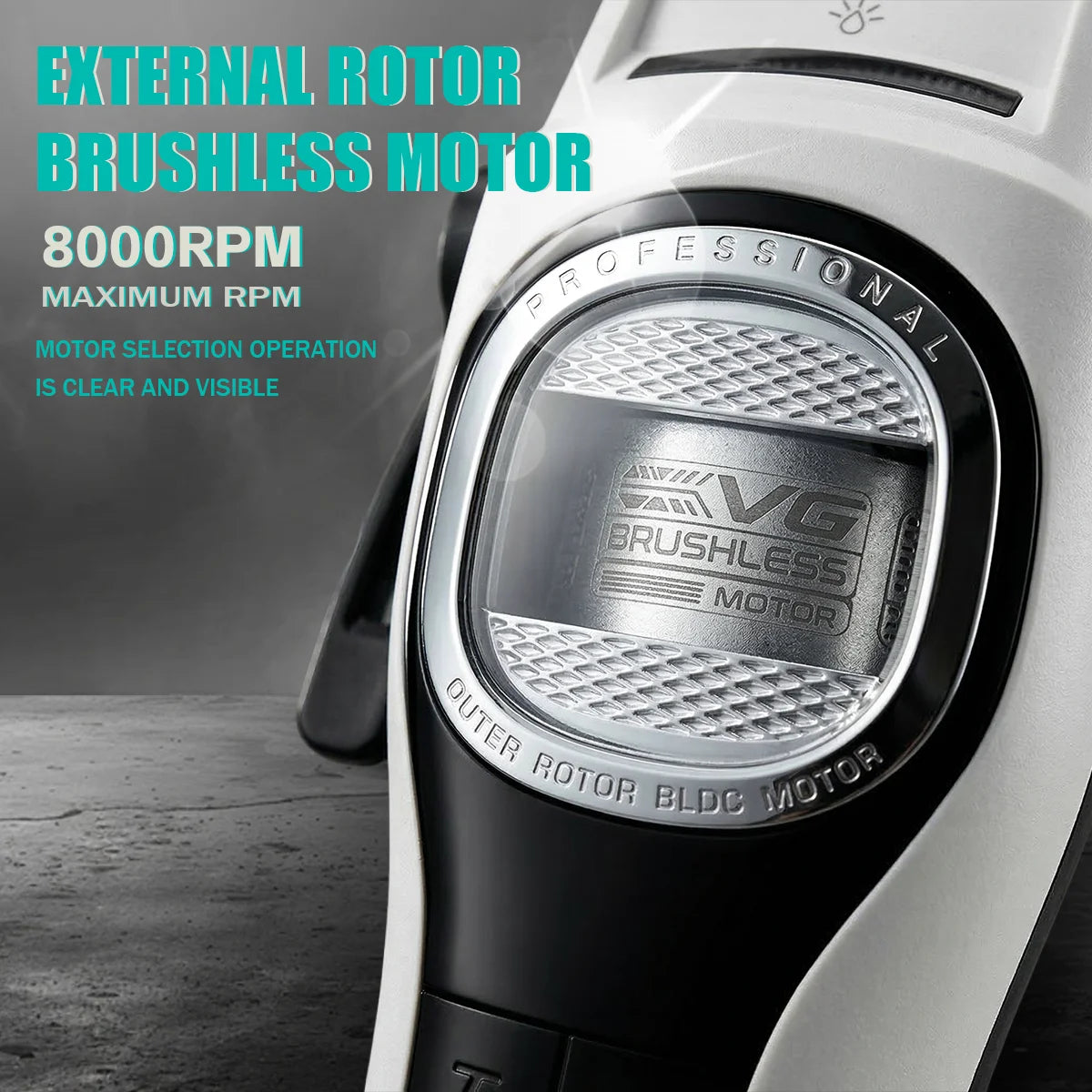 VGR Brushless Motor Clippers Adjustable Hair Cut Machine External Rotor Electric Clippers Barber Cordless Trimmer for Men V-888